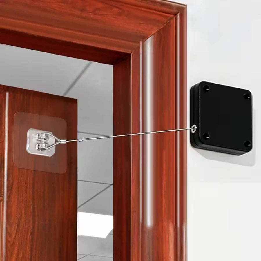 Black No-Drill Door Closer